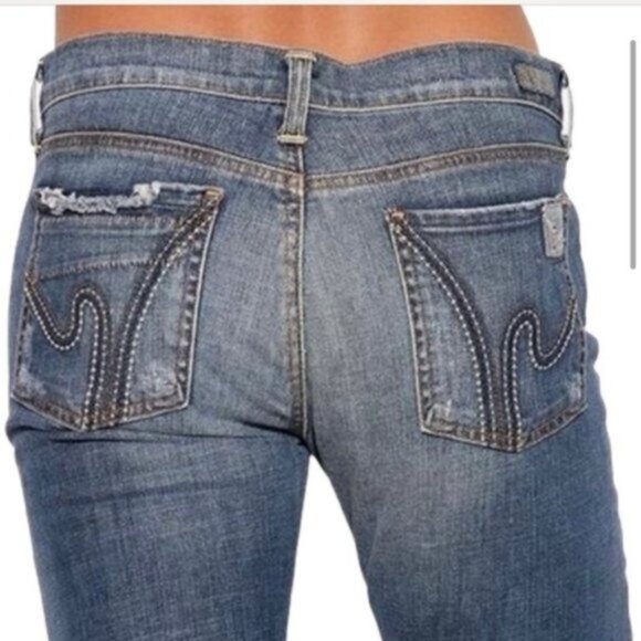 Citizens of Humanity Jeans "Boho #111" Stretch Low-Waist Bootcut Y2K size 28 - Picture 4 of 14